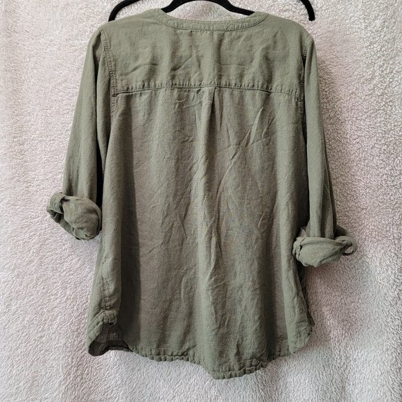 Craft & Barrow Green Casual Shirt - 2x - Picture 2 of 2